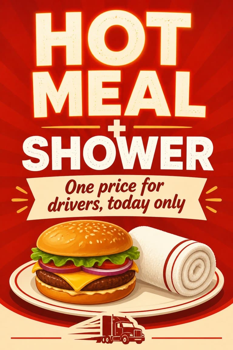 Your promotions, your voice — Truck stops